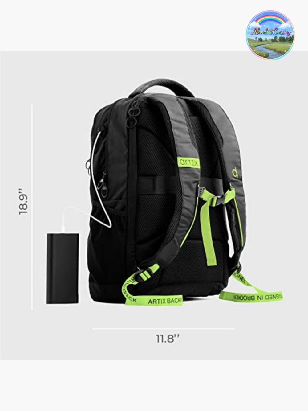 Waterproof 17.3" Laptop Backpack, Travel Rucksack, Durable, Lightweight, USB - Picture 2 of 6